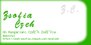 zsofia czeh business card